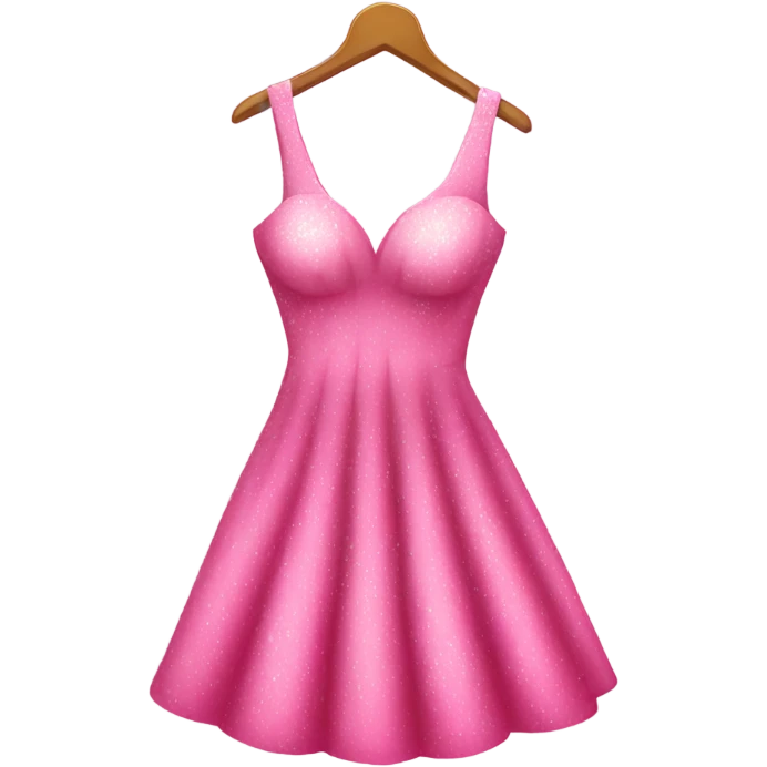 Pink dress sparkles  emoji