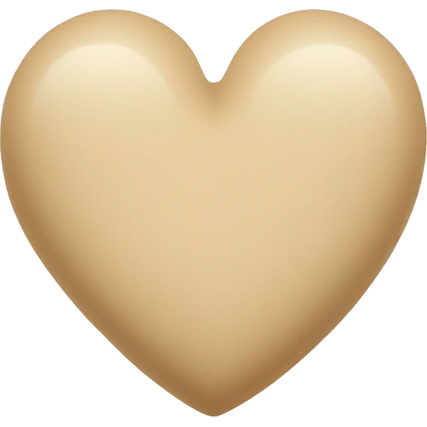 beige heart emoji