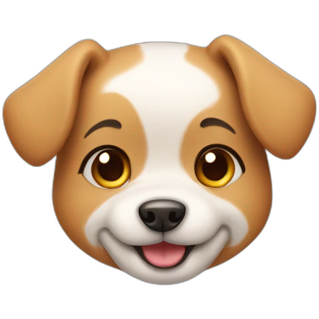 Cute little Smiling Dog  emoji