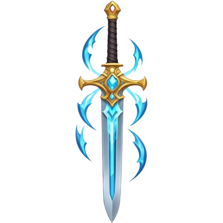 emoji style icon, fantasy world, sword, magic, time rift, for game 'Aeonrith' emoji