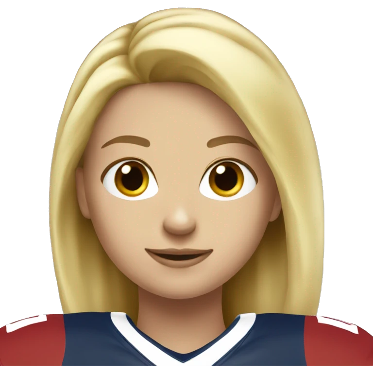 football player blonde girl football emoji