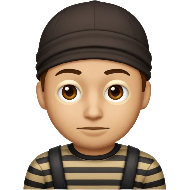 A theif robber emoji,Stripped shirt. emoji