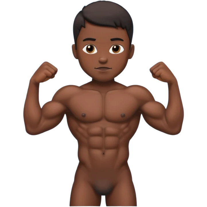 boy black naked muscular emoji
