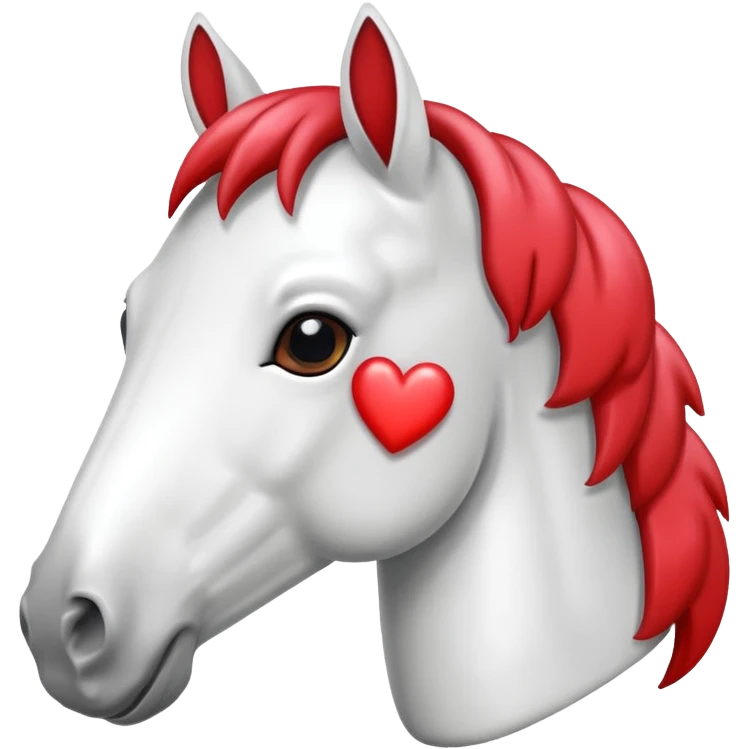 Horse whit hearts emoji