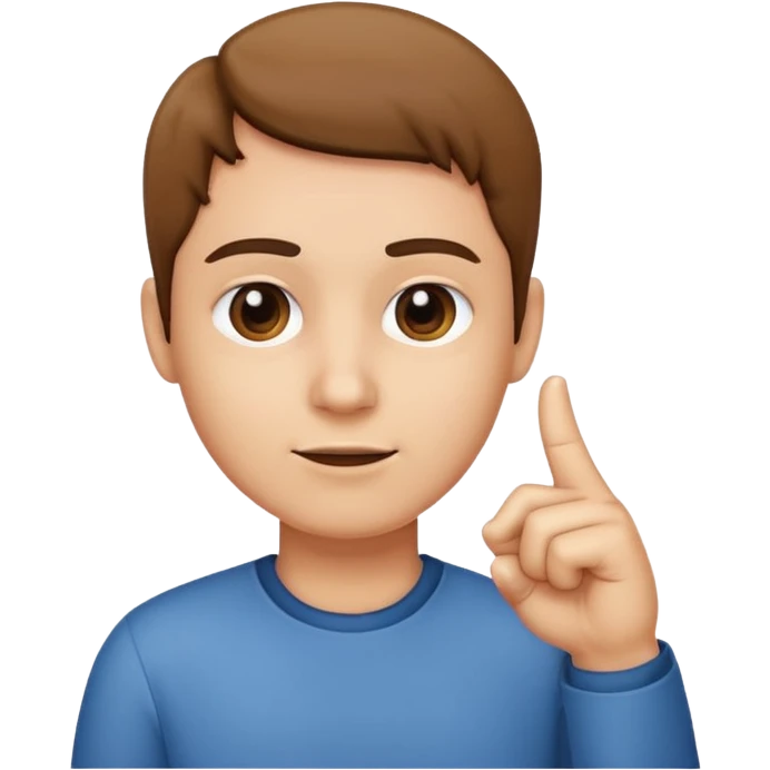 Палец указывает на щеку  emoji