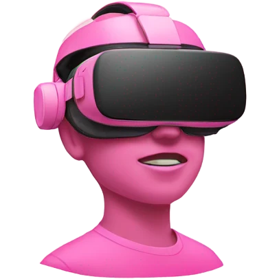 all-pink vr headset without human emoji