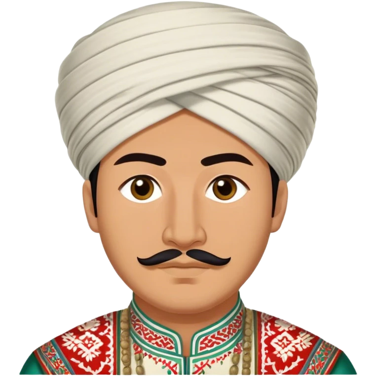 Uzbek man wearing national outfit emoji