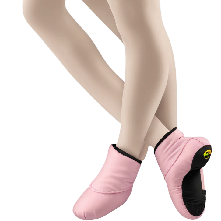 pink with black sole bloch ballet warm up booties emoji