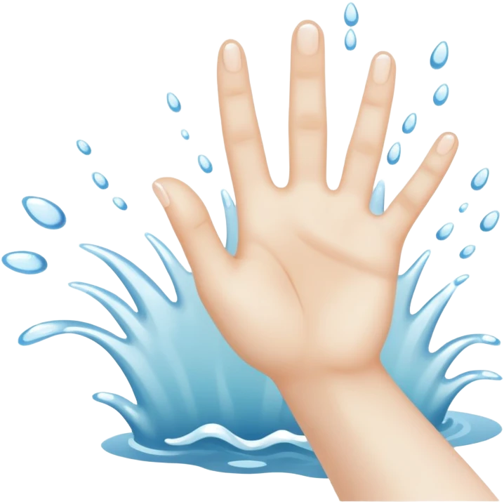 Hand reaching out of water emoji