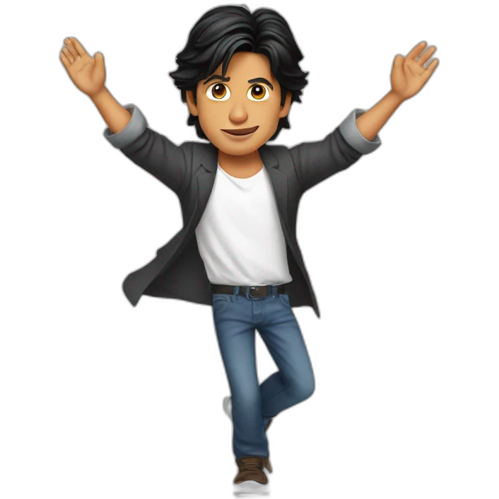 Shahrukh Khan pose with open arms emoji