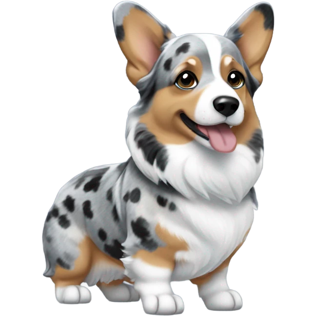 Blue Merle welsh corgi emoji