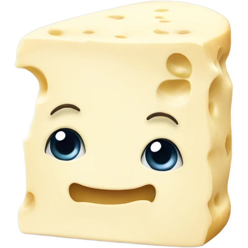 White cheese curl emoji