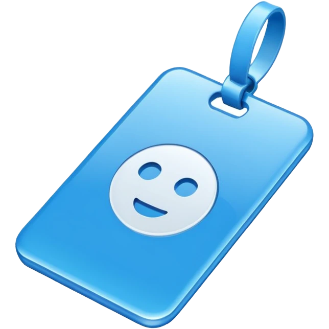 blue tag 3d emoji