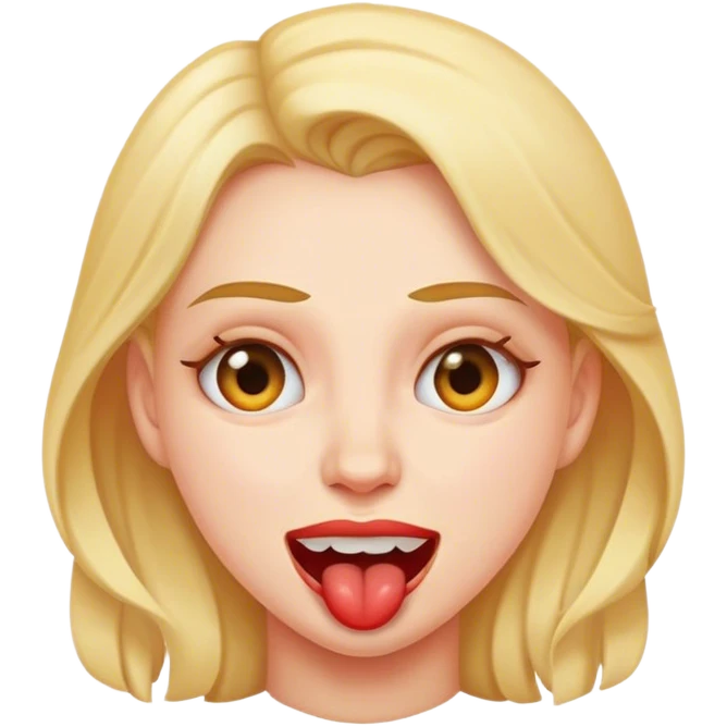 woman mewing emoji
