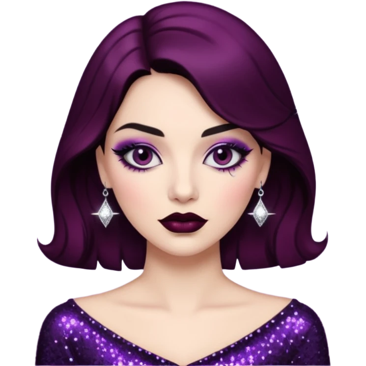 Glitter noir darling emoji