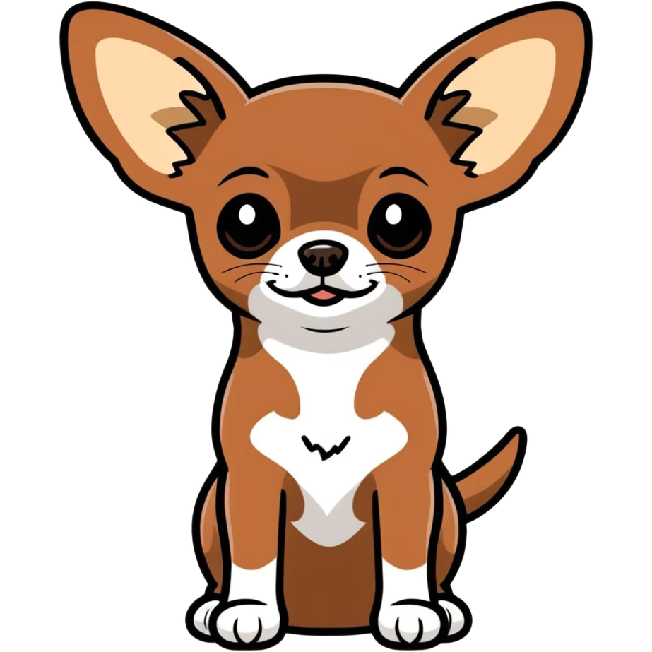 Dark brown chihuahua emoji