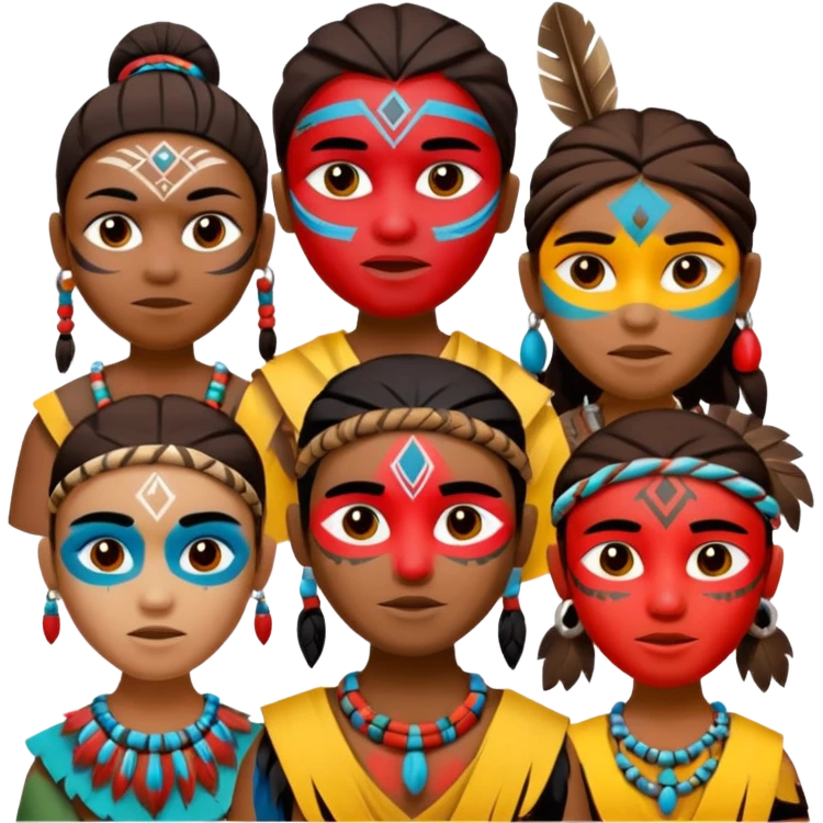 tribals in tribal colors emoji