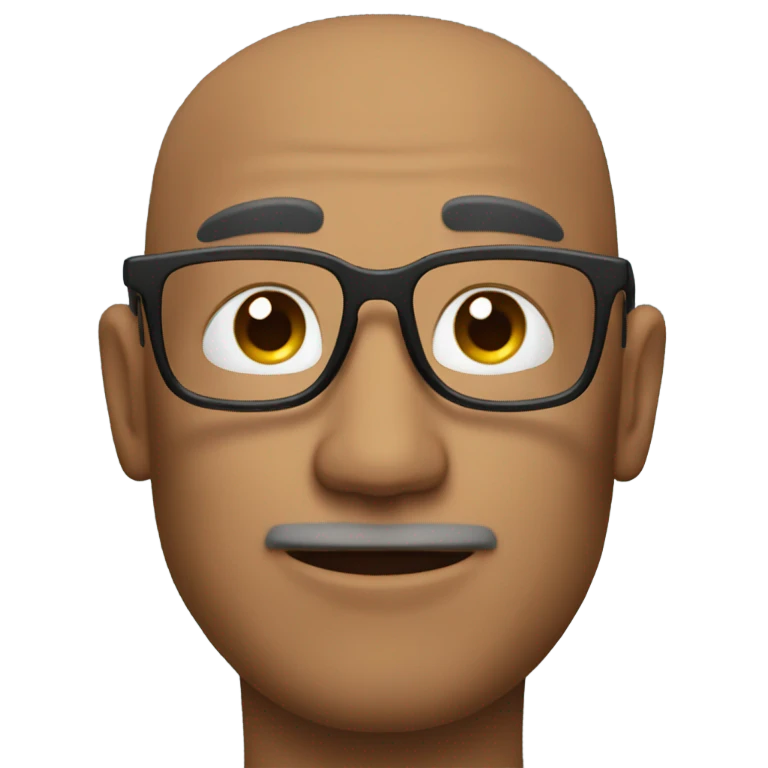 Guy with glasses emoji