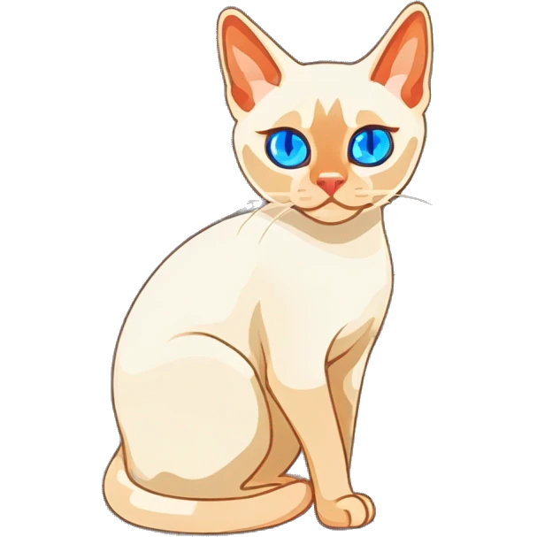 Flame point siamese cat blue eyes emoji
