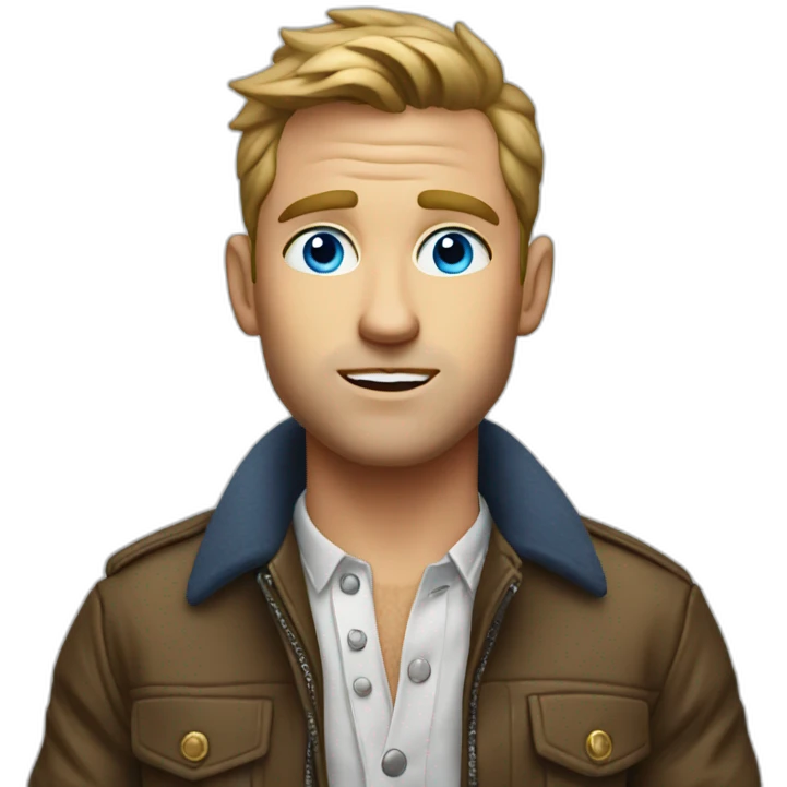 Australian bad boy blue eyes with expensive jacket emoji