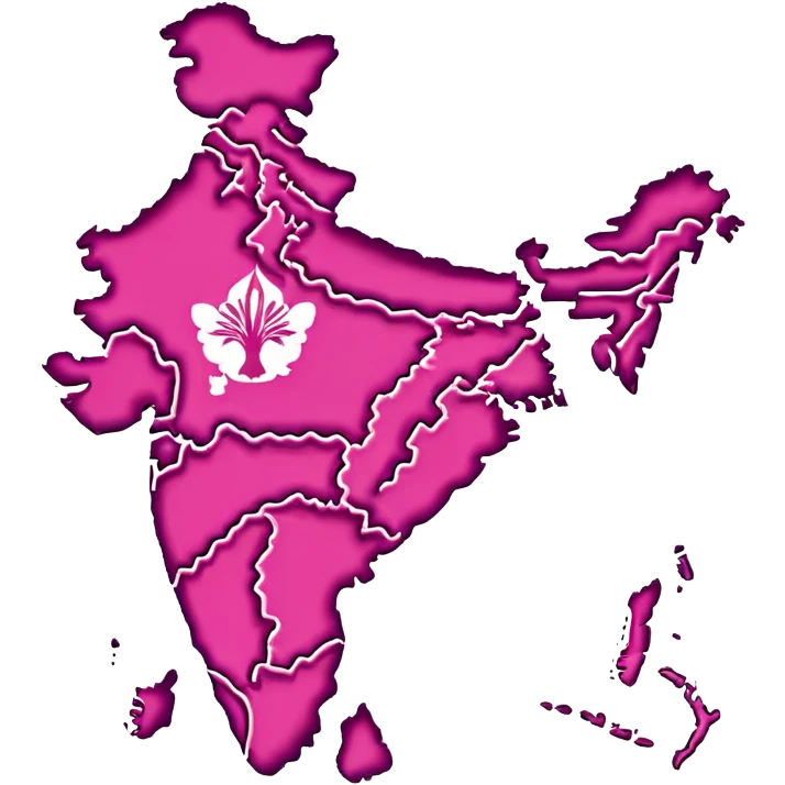 India map pink  emoji