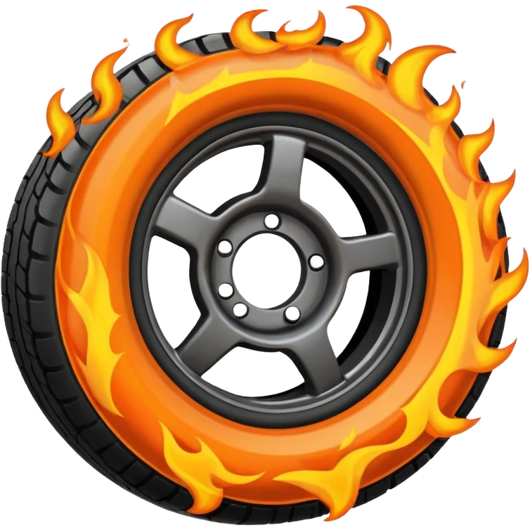 more flames in semi tire emoji