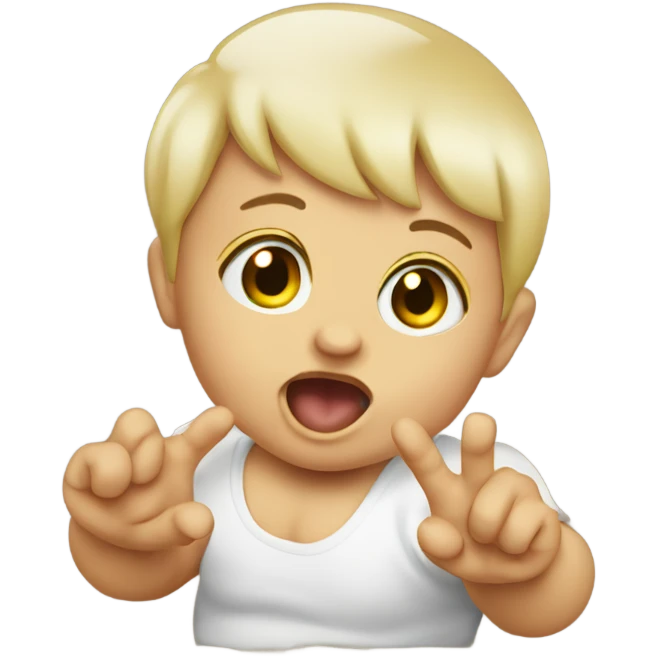 Baby throwing up west sign emoji