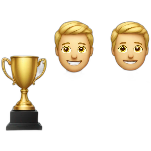 trophy with a men emoji