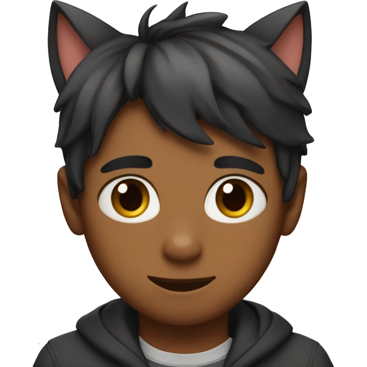 boy with cat ears and cat whiskers emoji