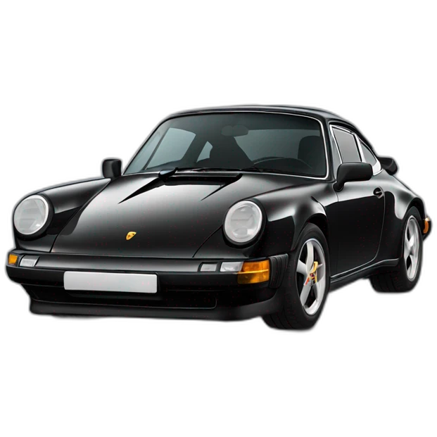 black porsche 911 992 emoji