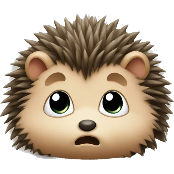Crying hedgehod emoji