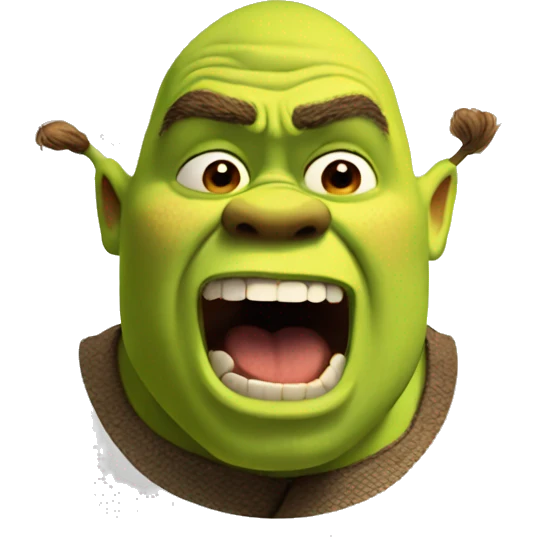  shrek yelling  emoji