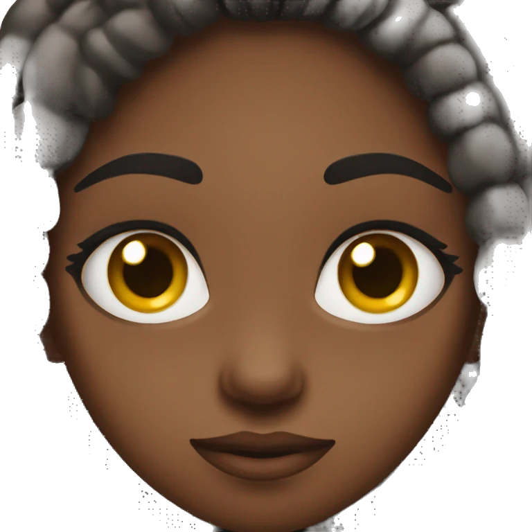 Black girl rolling eyes emoji