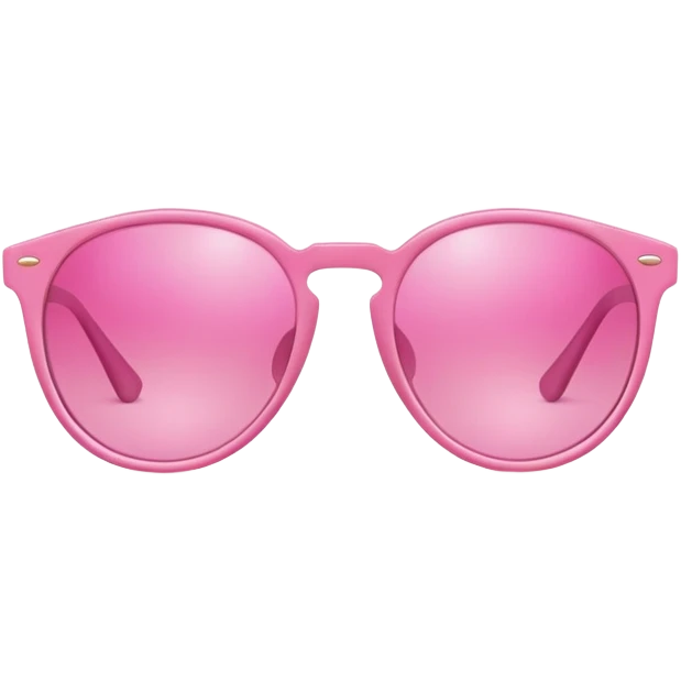 pink sunglasses, fashionable pink frame sunglasses with pink lenses emoji