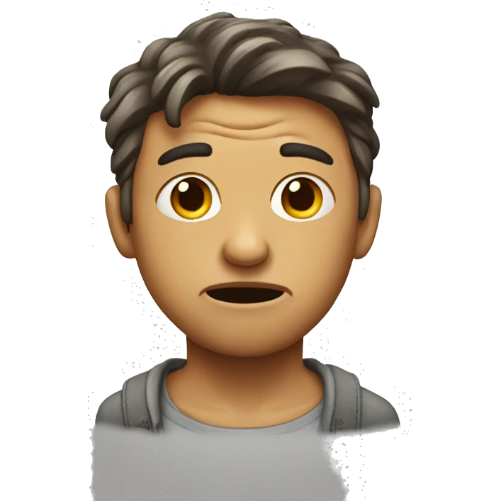 guy sticking his young out in disgust emoji