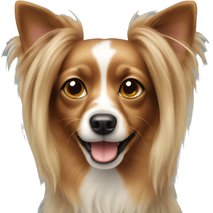 Dog longhaired toy terrier emoji