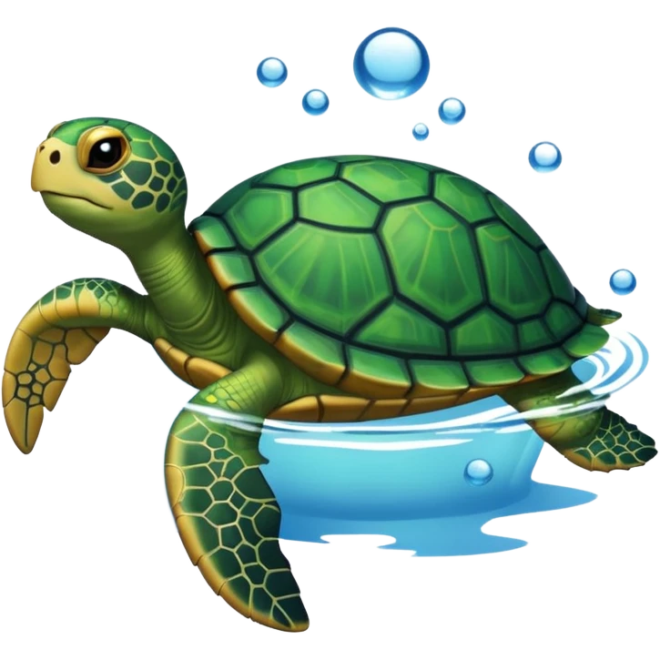 pet turtle in water emoji