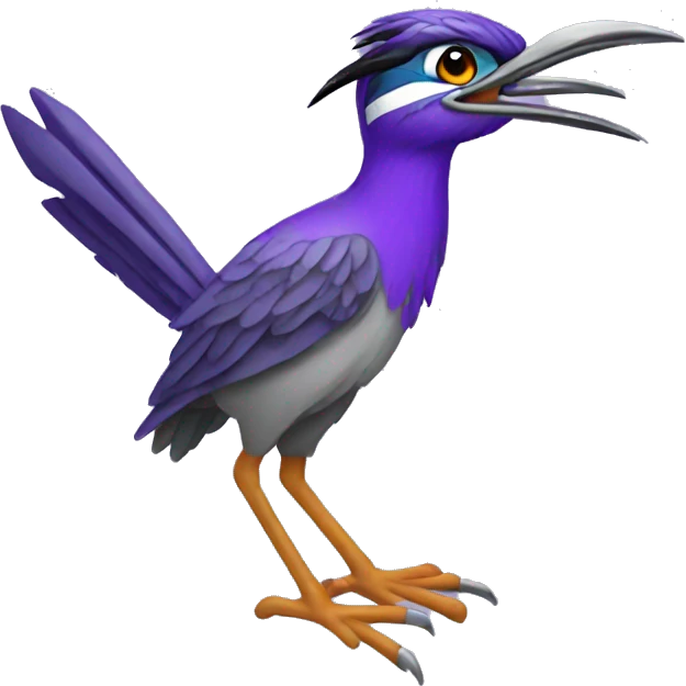 Roadrunner purple emoji