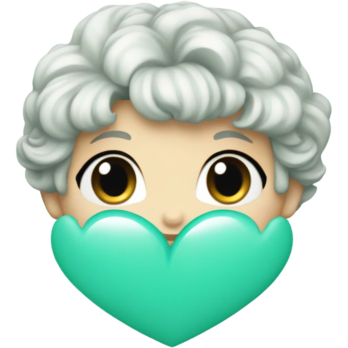 Tiffany green heart emoji