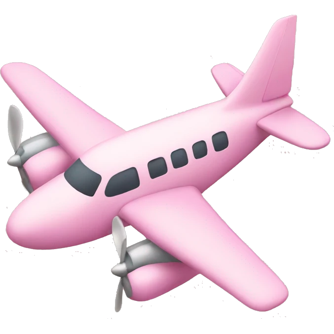 Pastel pink plane emoji