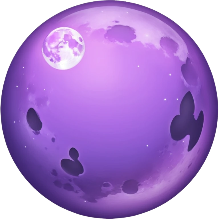 realistic lilac moon emoji