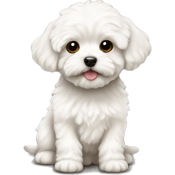 Maltipoo white puppy emoji