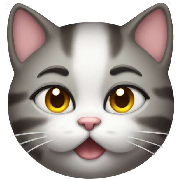 Hand closed eyes kitty emoji