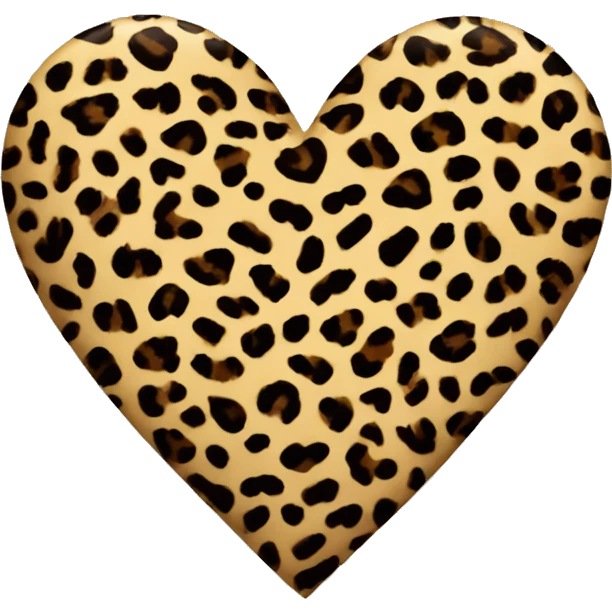 leopard print heart emoji