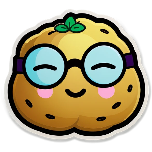 Sleepy potato with eye mask emoji