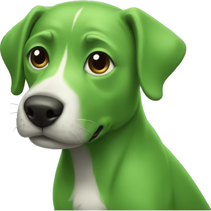 green dog emoji