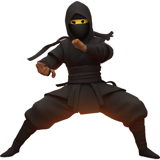 ninja in front of the sunset emoji