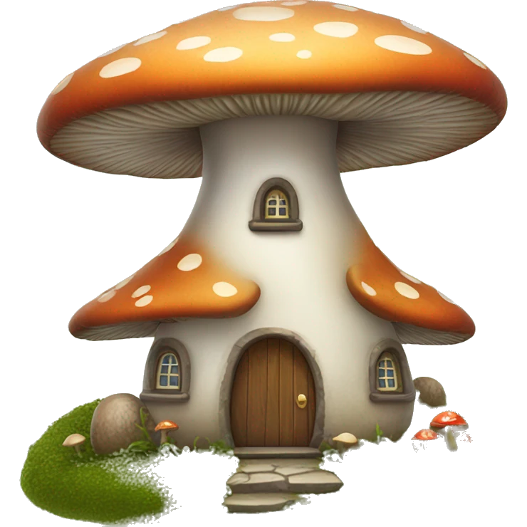 Mushroom cottage house  emoji