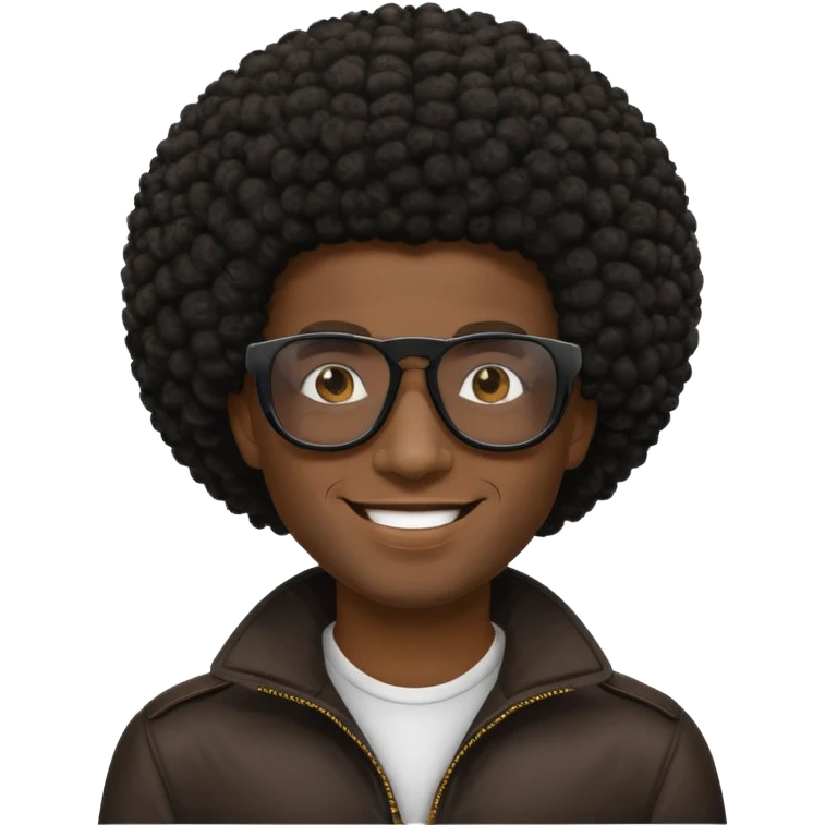 a black guy with shades and an afro emoji