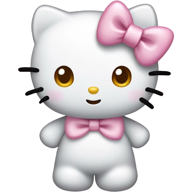 Hello kitty but the bow is pastel pink emoji